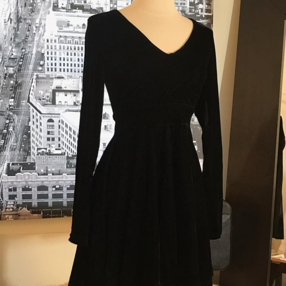 Velvet Black Mini Dress